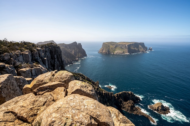 Krajobraz półwyspu Tasman, Tasmania, Australia