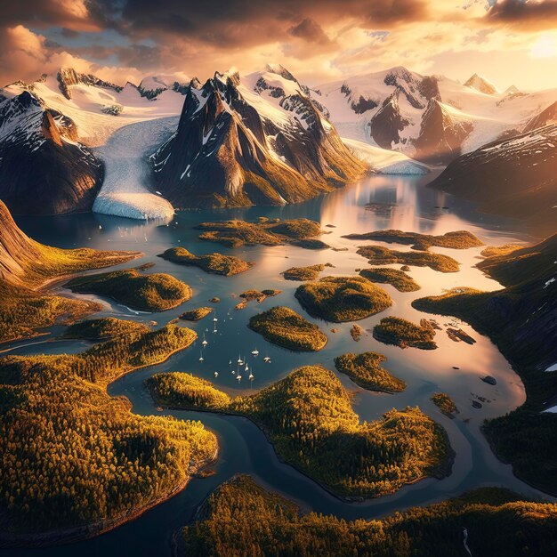 Krajobraz przyrodniczy w Norwegii
