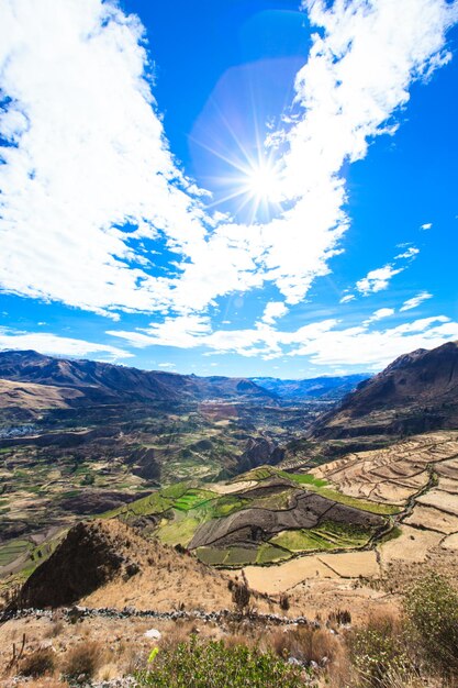 Krajobraz w Andach. Peru.