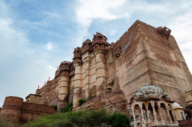 Krajobraz w Mehrangarh Fort w Jodhpur w Indiach