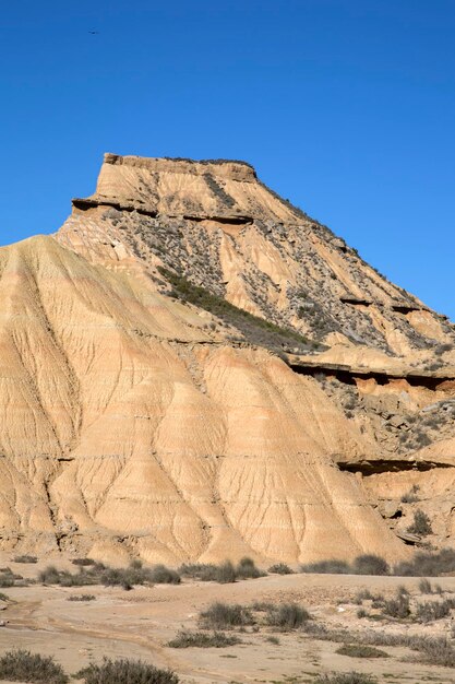 Krajobraz w parku Bardenas Reales w Navarra, Hiszpania