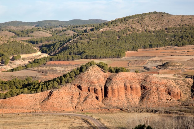 Krajobraz w pobliżu Nuevalos w Aragonii, Hiszpania