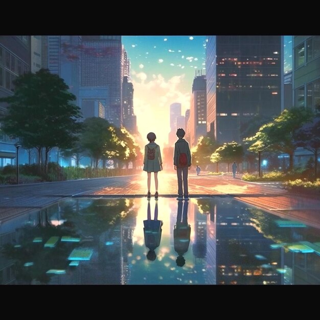 krajobraz w stylu Makoto Shinkai