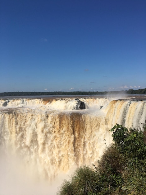 Krajobraz wodospadu Iguazu