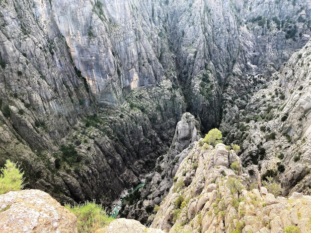 Krajobrazowy kanion Tazi w Manavgat Antalya Turcja Widok z góry z lotu ptaka