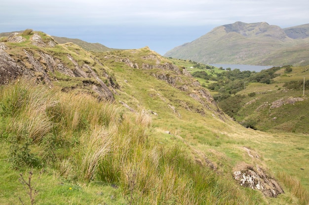 Krajobrazowy widok przy Killary Fjord Connemara Galway Irlandia