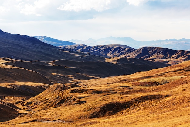 Krajobrazy pampasów w Cordillera de Los Andes, Peru, Ameryka Południowa