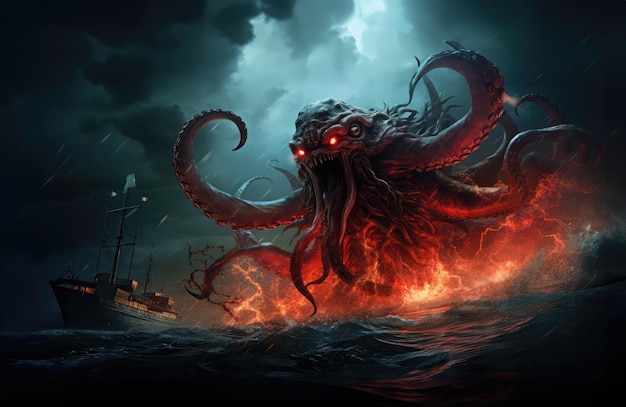 Kraken to mitologiczny potwór morski o gigantycznych rozmiarach.