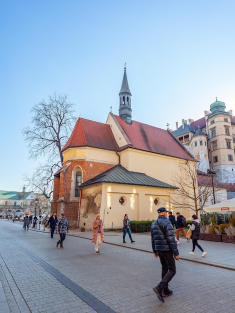 Kraków Polska 14 marca 2022 Kościół św Idziego jest kościołem rzymskokatolickim Zakonu Dominikanów w Krakowie