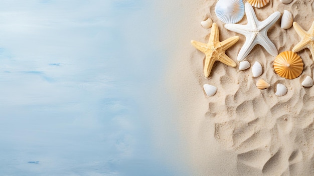 Zdjęcie kreatywna atmosfera plażowa letnie minimalistyczne tło