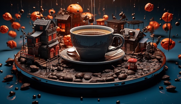 Zdjęcie kreatywna fotografia redakcyjna międzynarodowego dnia kawy