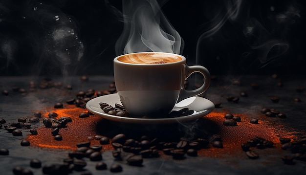 Kreatywna fotografia redakcyjna międzynarodowego dnia kawy