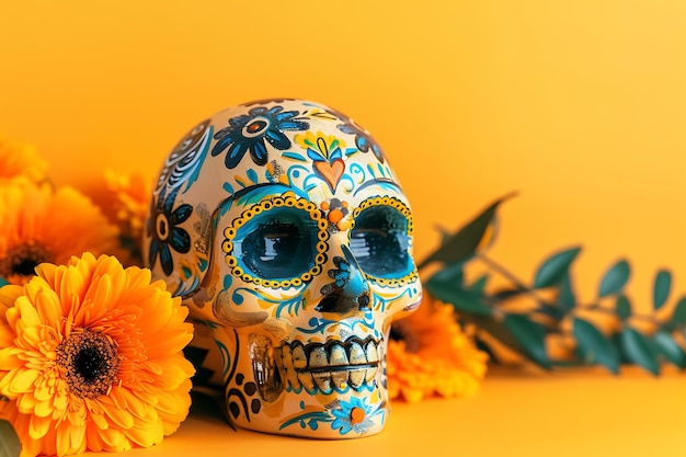 Kreatywna koncepcja tła dia de muertos