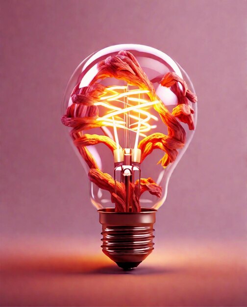 Zdjęcie kreatywna świecąca żarówka napędza pomysły innowacyjne kreatywna ilustracja