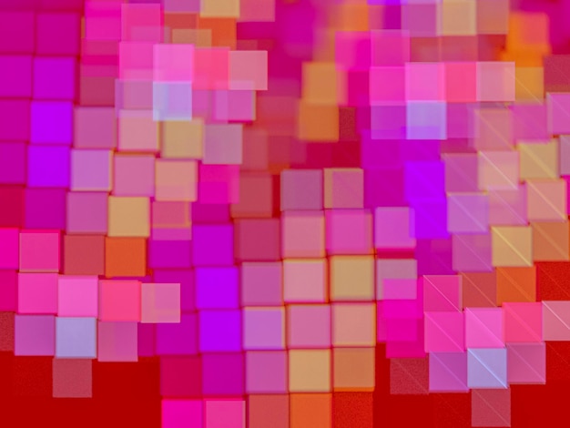 Kreatywne Tło Z Kolorowymi Kwadratami Jako Mozaika, Dekoracyjny Obraz Do Reklamy Lub Wzorów