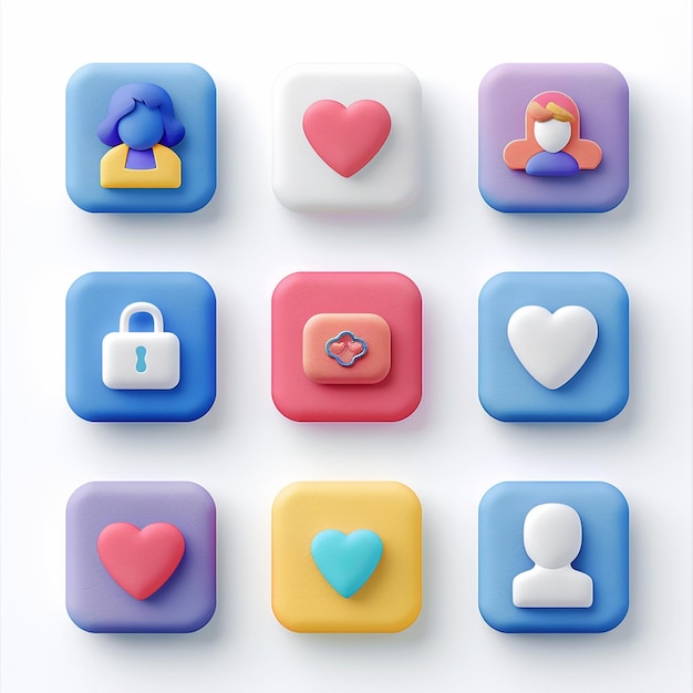 Kreatywne tytuły zestawu ikon dla projektów aplikacji mobilnych