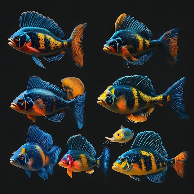 Kreatywny zespół Gappy Fish na ciemnym tle