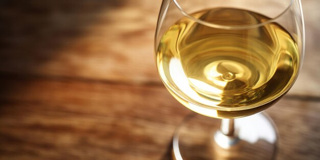 Kręcący się kieliszek białego wina