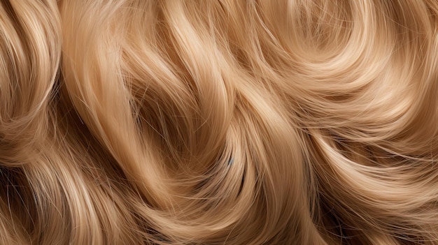Kręcone blond włosy jako tło Zbliżenie tekstury