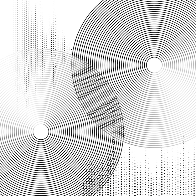 Kręgi geometryczne png czarny abstrakcyjny wzór tła