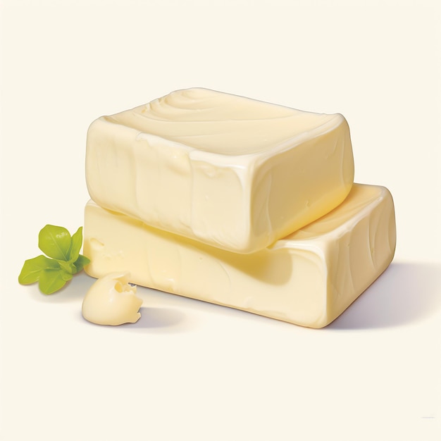 Kremowe masło na białym tle