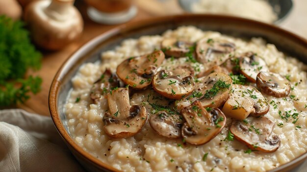 Kremowe risotto z grzybów