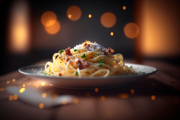 Kremowy włoski makaron Speciality Carbonara z bekonem i parmezanem