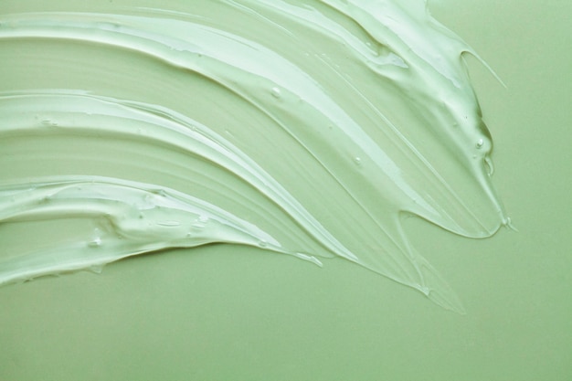 Kremowy żel Zielony Przezroczysty Kosmetyk Tekstury Rozmazać Tło