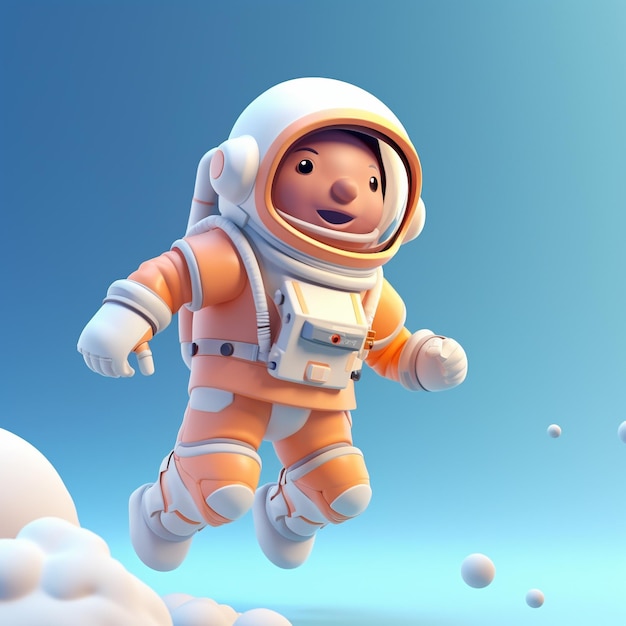 Kreskówka astronauta 3d