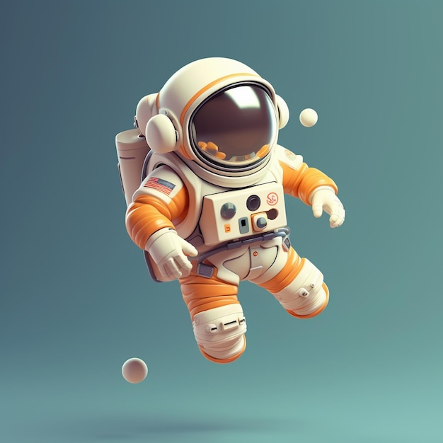 Kreskówka astronauta 3d