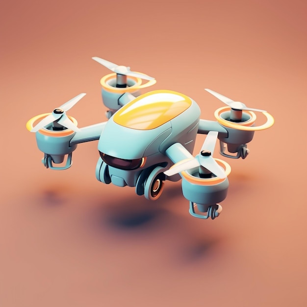 Kreskówka dron 3d