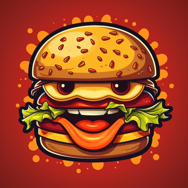 kreskówka logo burgera