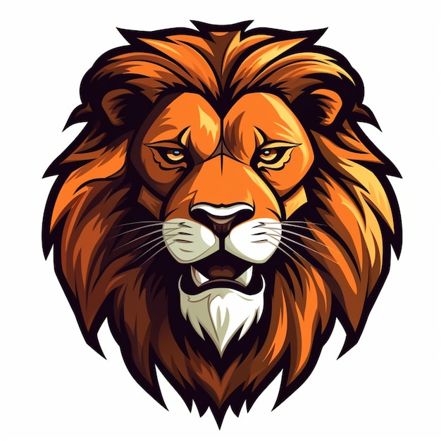 kreskówka logo lwa