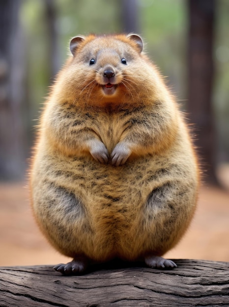 Kreskówka pulchna quokka