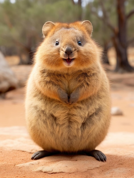 Kreskówka pulchna quokka