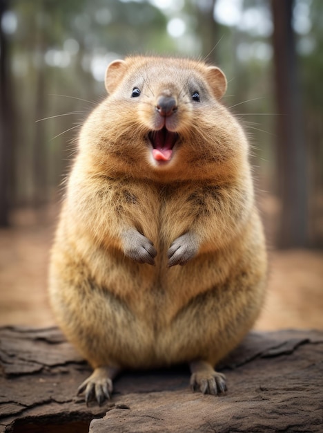 Kreskówka pulchna quokka