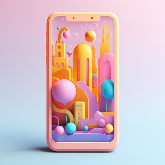 Kreskówka smartfon 3d