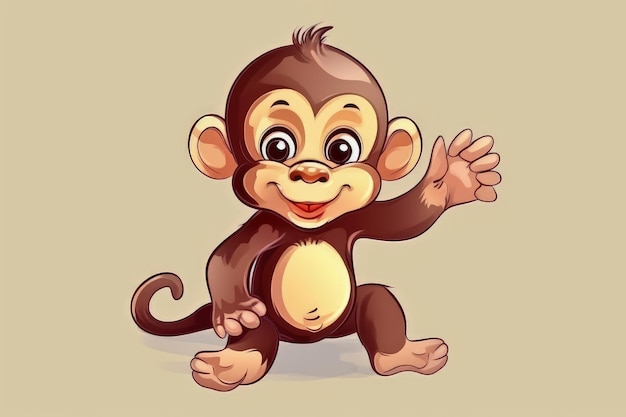 Kreskówka sztuka pikseli małpy