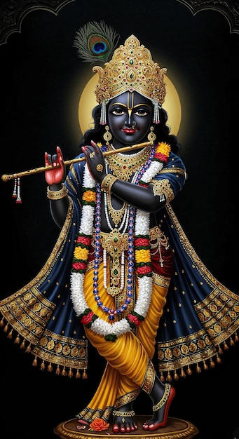 Krishna gra na flecie