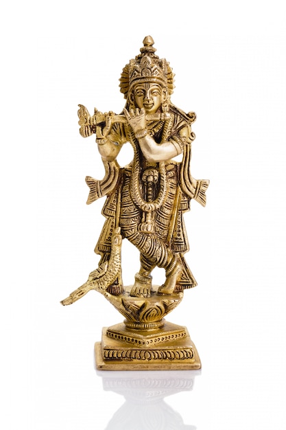 Krishna statua na bielu