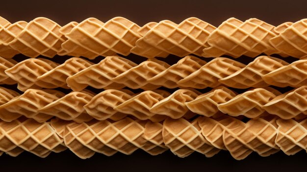 Zdjęcie krispy krumkake waffle cookies