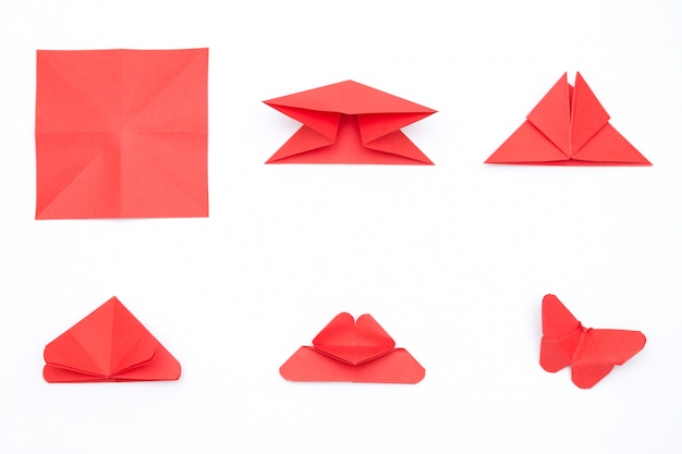 Kroki tworzenia motyla origami