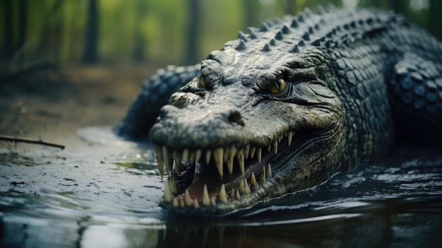 Krokodyl tworzący własny reality show o przetrwaniu w dzikiej przyrodzie Hyper Real HD 4k