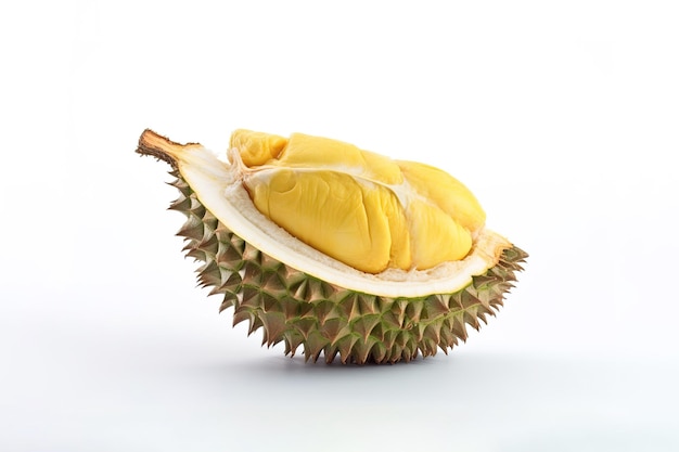 Król owoców Durian na białym tle