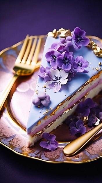 Królewski deser pyszna uroczystość urodziny piekarnia z kwiatami