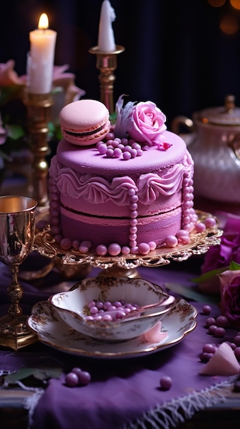 Królewski deser pyszna uroczystość urodziny piekarnia