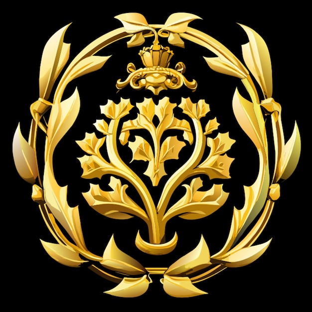 Zdjęcie królewski herb z ilustracją wektorową płaszcza winorośli