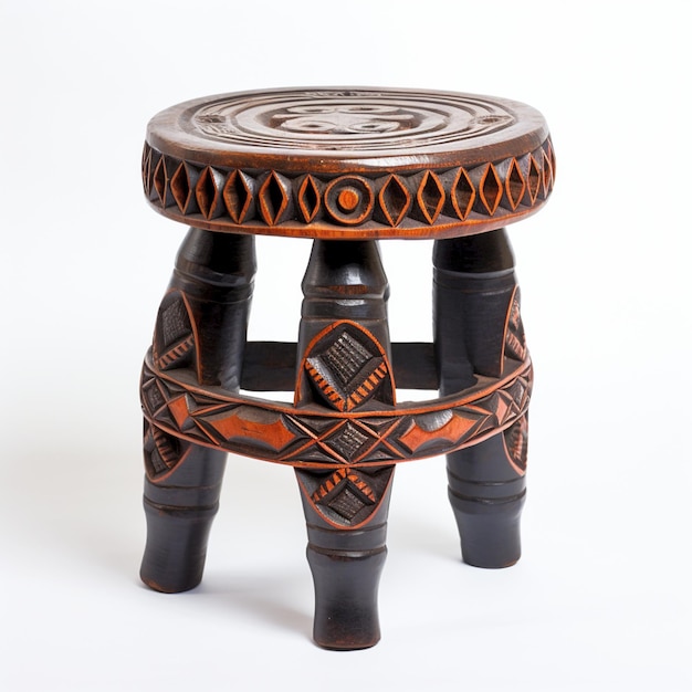 Zdjęcie królewski stołek ghański afrykańskie rytuały afrykańska sztuka rzemieślnicza