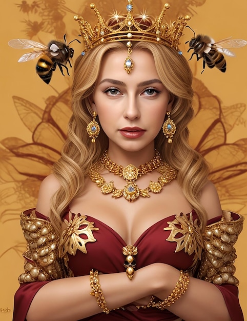 Zdjęcie królowa pszczół przez kobietę z przeszłością