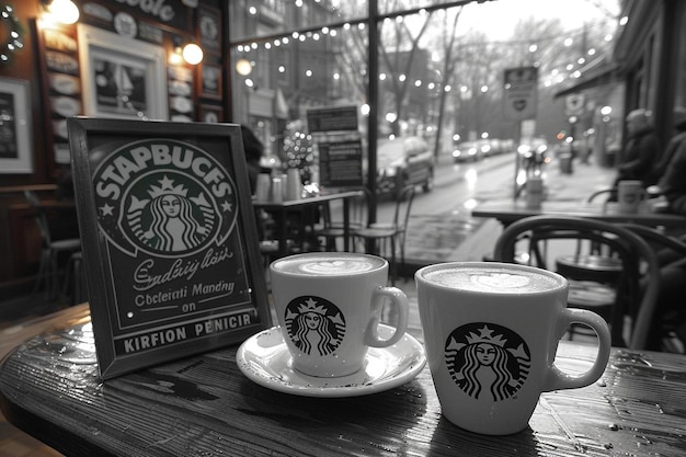 Zdjęcie kroniki kofeiny odkrywają starbucks avenues